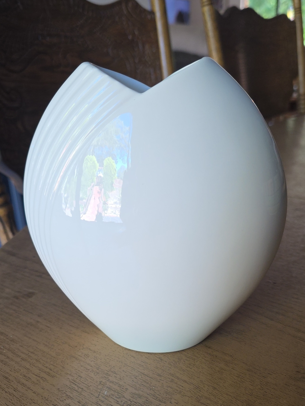 White Sculptural Ceramic Vase